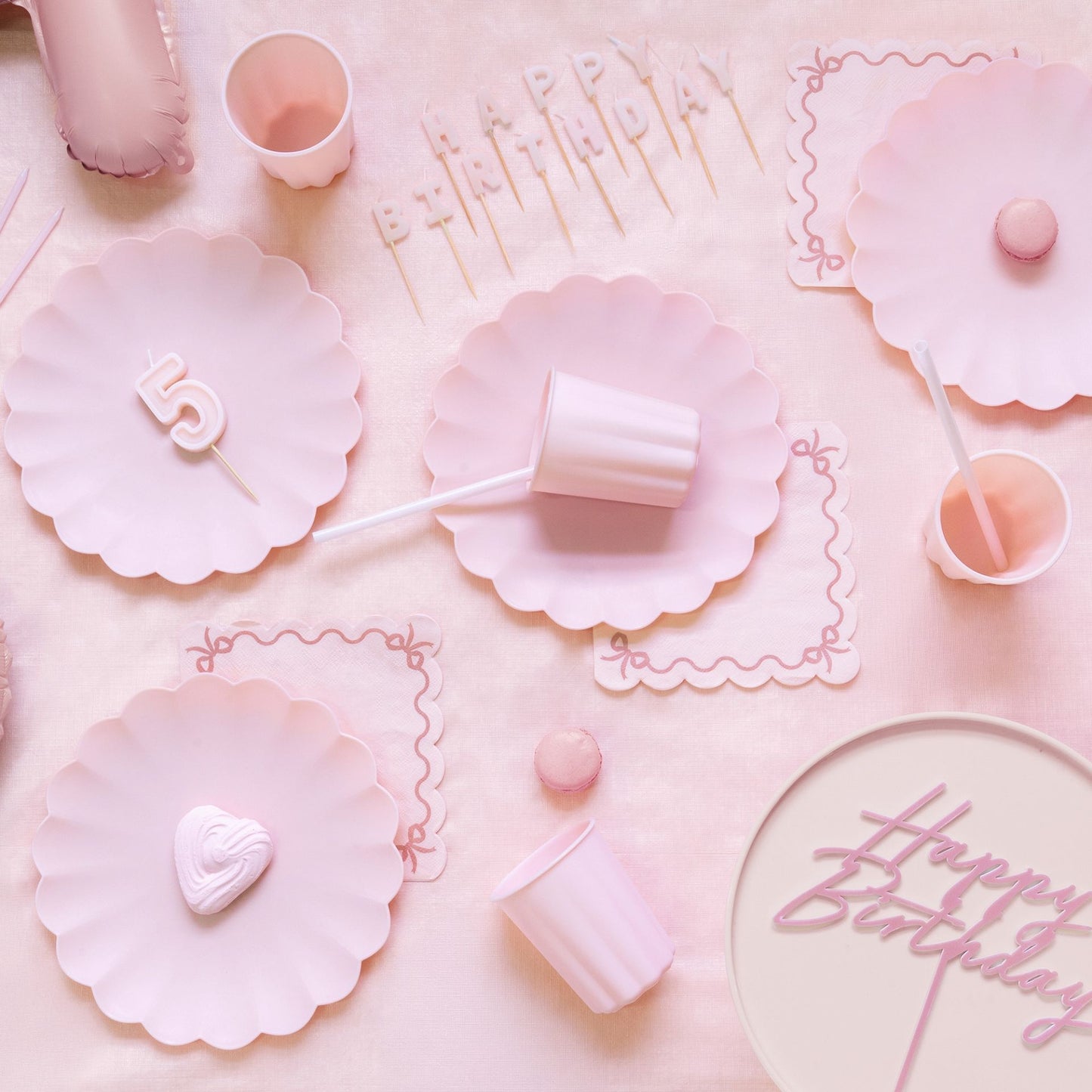 Acryl Caketopper Tortendeko Happy Birthday Rosa Rose