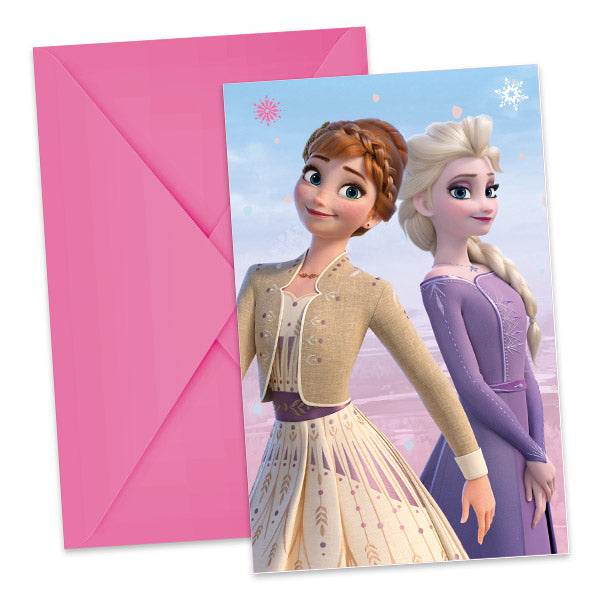 Einladung Elsa und Anna Eiskönigin Frozen Spirit Wind