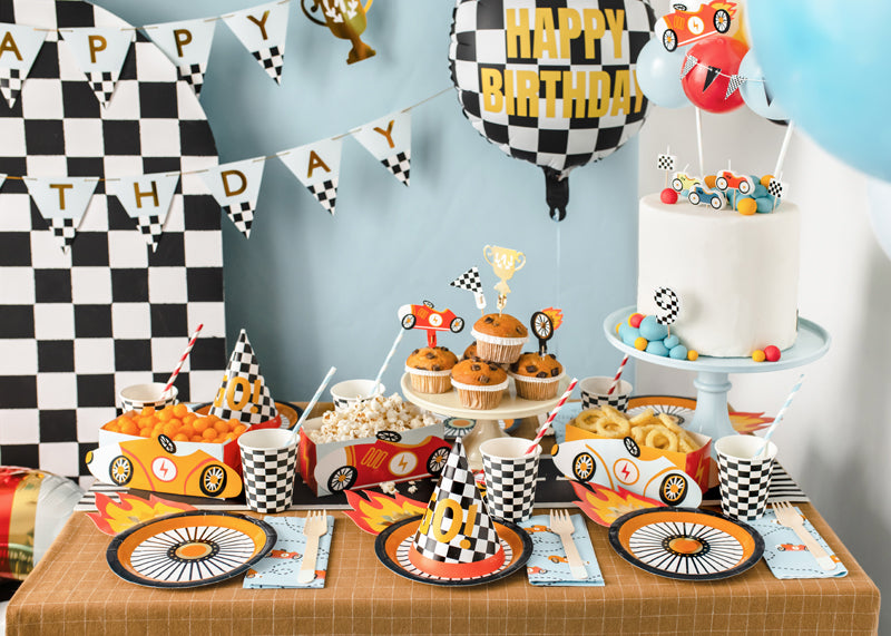 Caketopper Tortendeko Autorennen Racing Kindergeburtstag