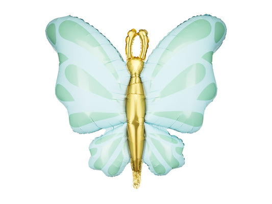 Folienballon Schmetterling Mint Magisch Gold Kindergeburtstag Dekoration