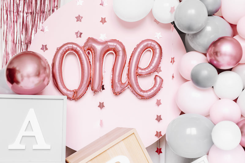 Folienballon One Erster Geburtstag Roségold