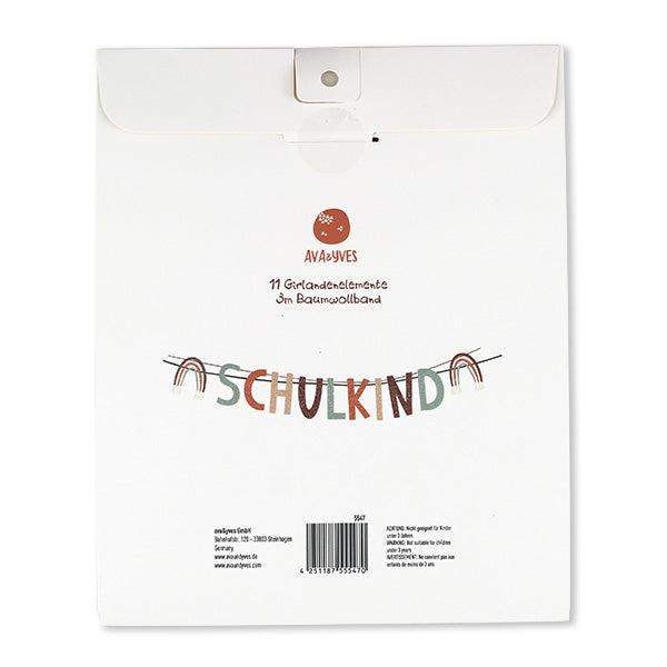 Girlande Schulkind Einschulung Regenbogen Pastell Meerjungfrau Glitzer