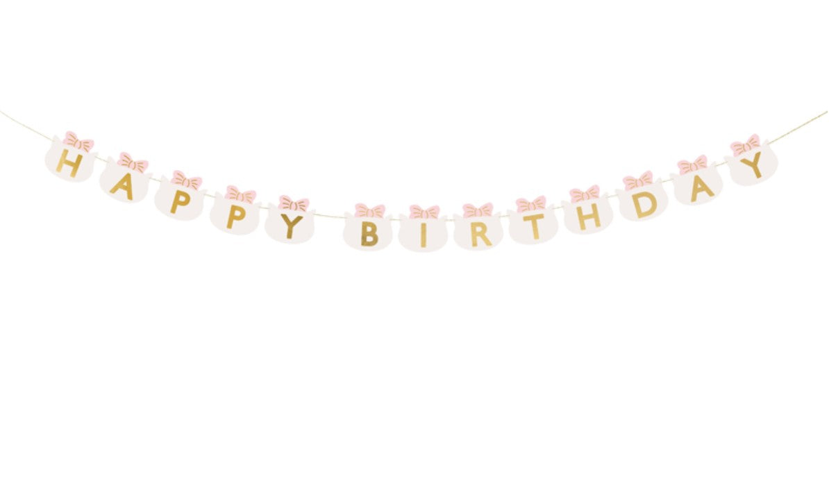 Kitty Katzen Kindergeburtstag Girlande Happy Birthday