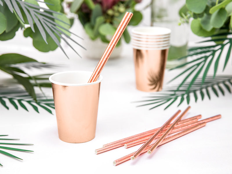 Pappbecher Partybecher Rosegold Metallic