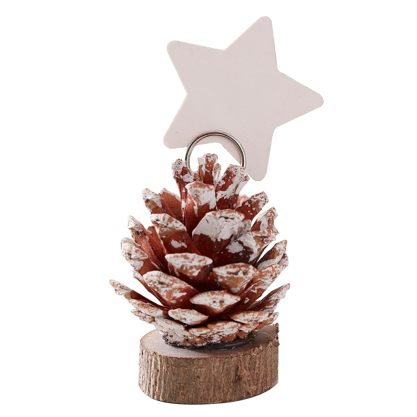 Platzkarten Halter Tischkartenhalter Sitzordnung Weihnachten Weiss Sterne Tannenzapfen