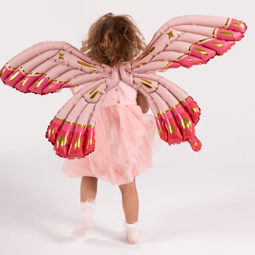 Folienballon Schmetterling Flügel Rosa