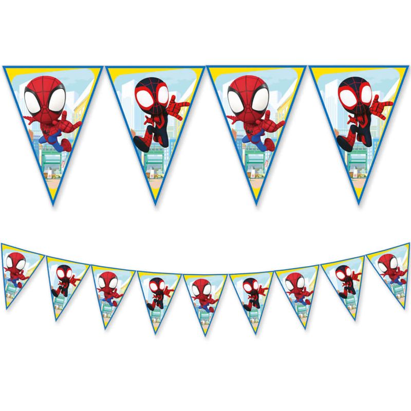 Spiderman Spidey und seine Freunde Marvel Wimpelkette Banner Girlande Partydeko Geburtstag