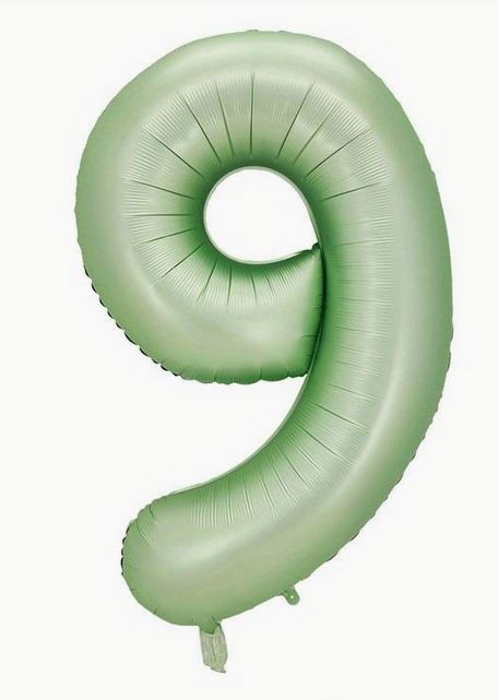 Zahlenballon Pistazie