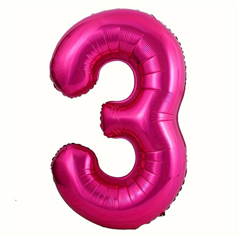 Zahlenballon 86cm Pink