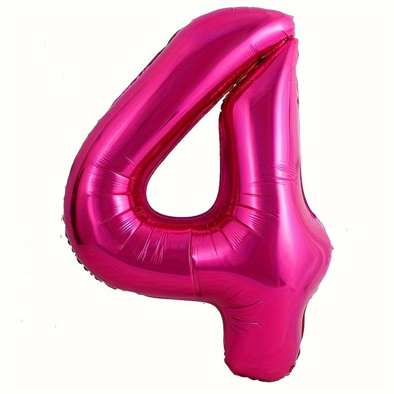Zahlenballon Pink