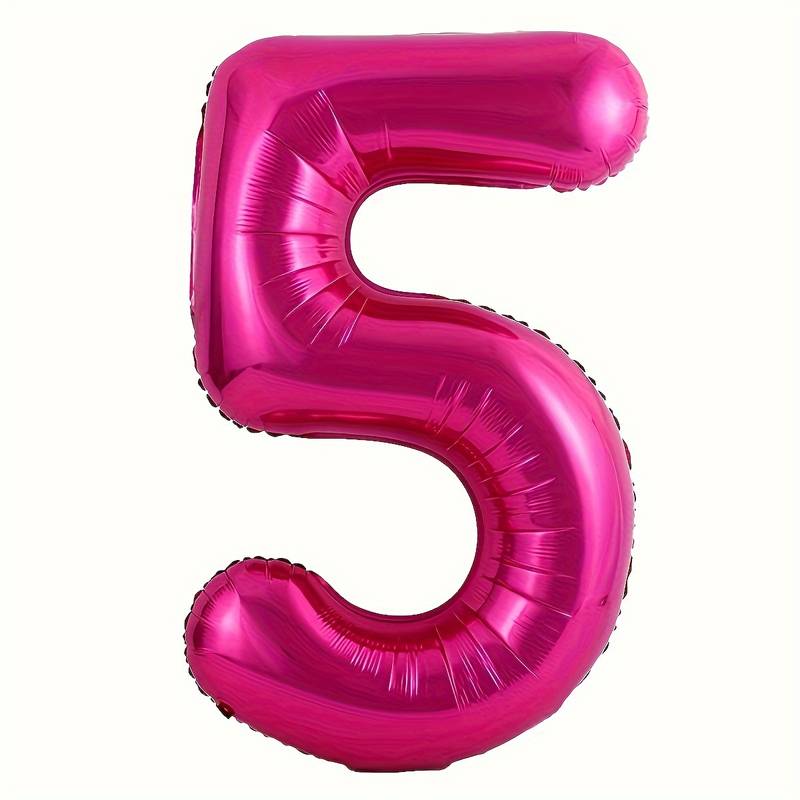 Zahlenballon Pink