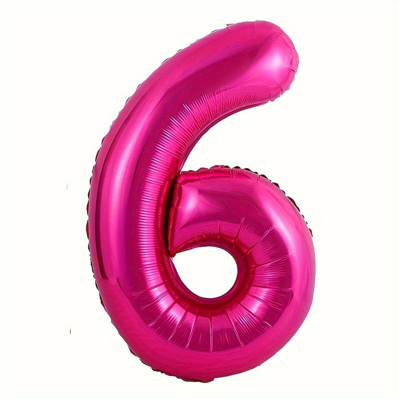 Zahlenballon Pink