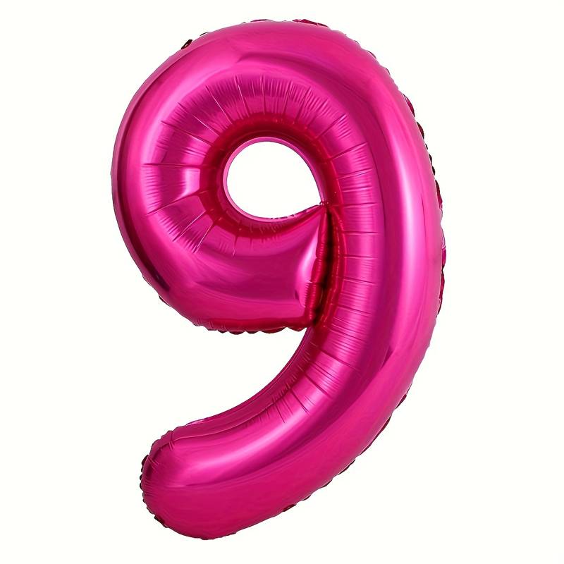 Zahlenballon Pink