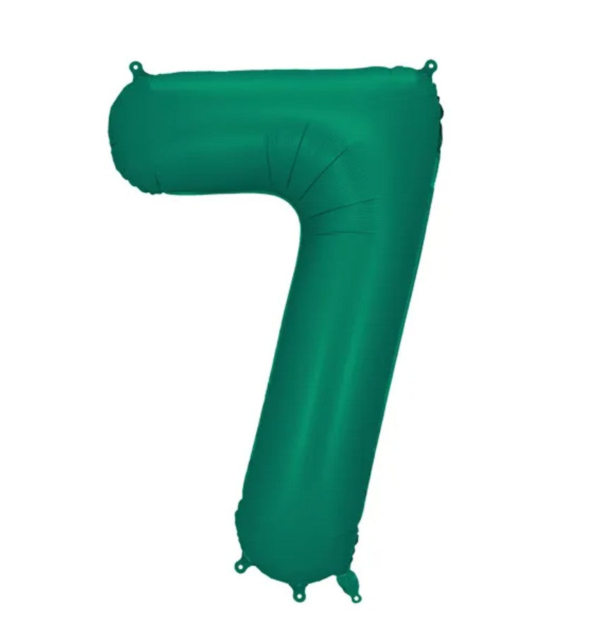 Folienballons Zahlenballons 86cm 100cm Dunkelgrün Flaschengrün Matt