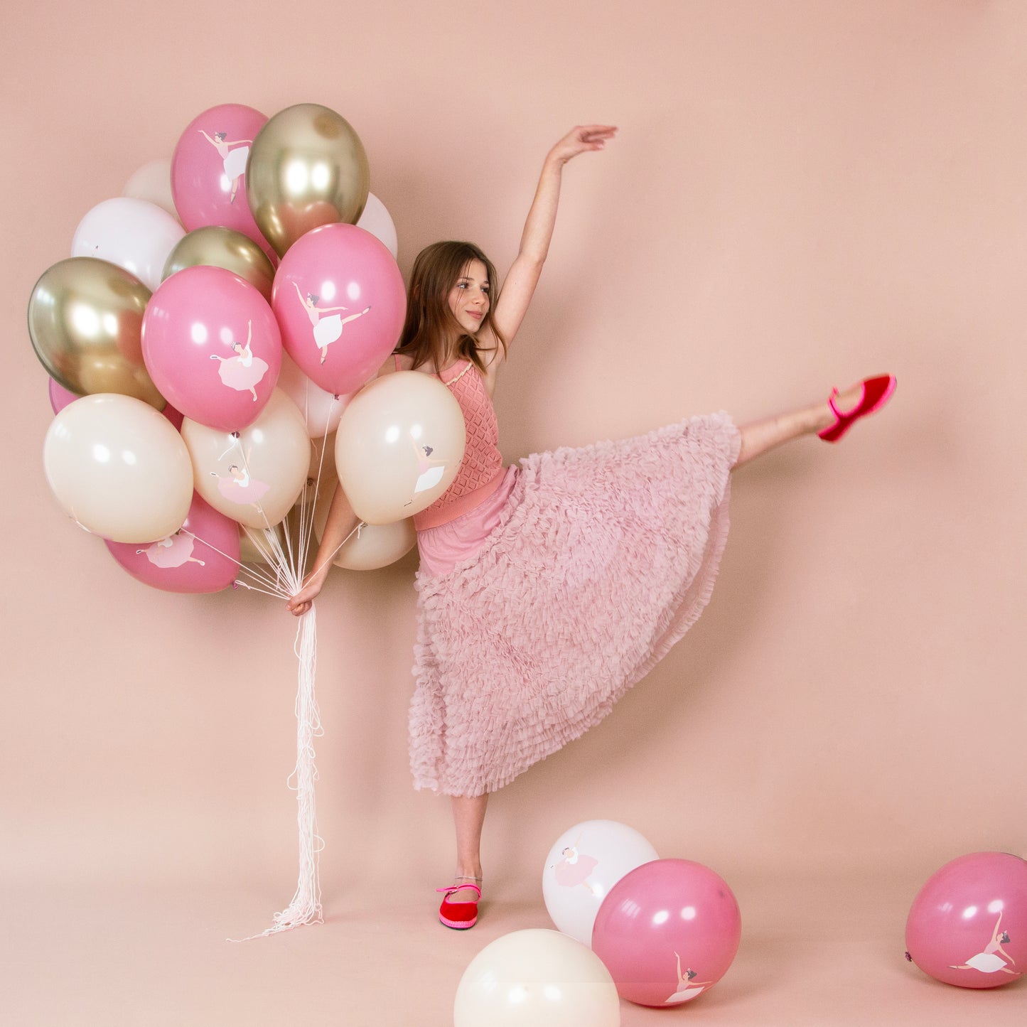 Latexballons Motivballons Luftballons Ballerina Kindergeburtstag