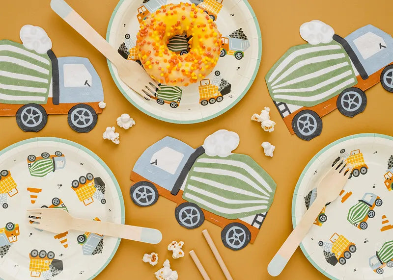 Baustellen Party Geburtstag Servietten Betonmischer