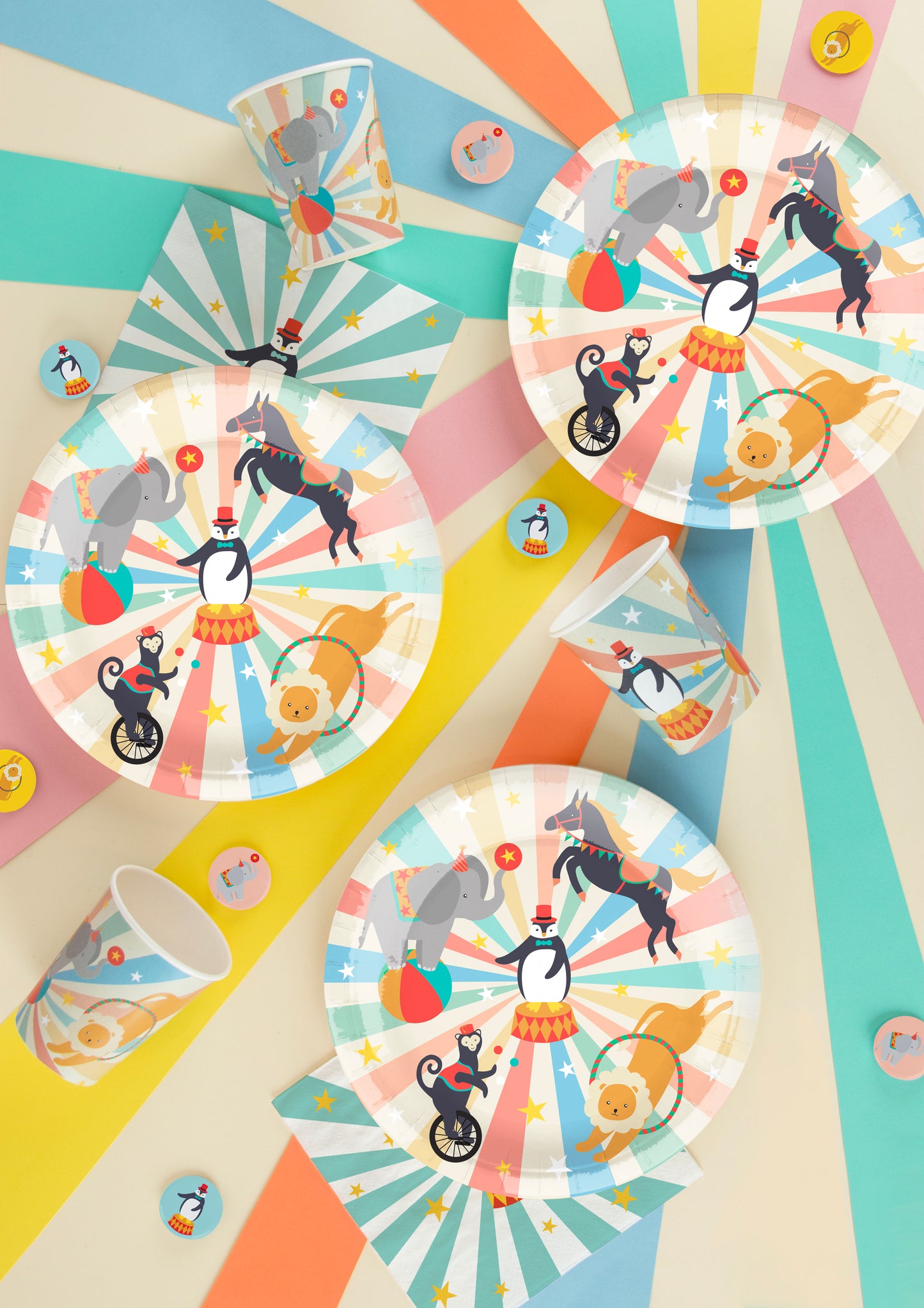Zirkus Kindergeburtstag Pappbecher Partybecher Manege