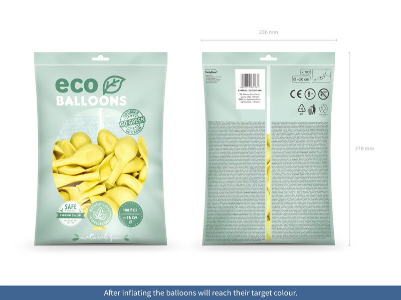 Eco Latexballon Pastell Gelb Hell