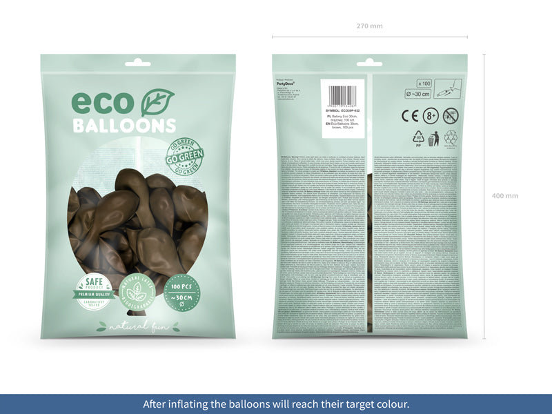 Eco Latexballon Pastell Dunkelbraun