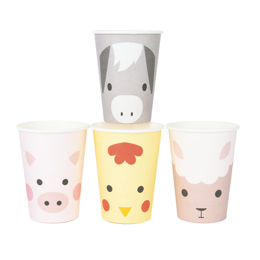 Bauernhof Kindergeburtstag Pappbecher Partybecher