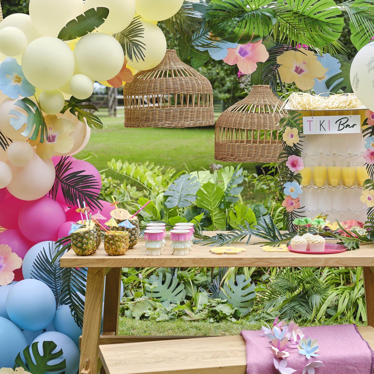 Tropical Party Palmblätter Hawaiiparty Sommerparty Gartenparty