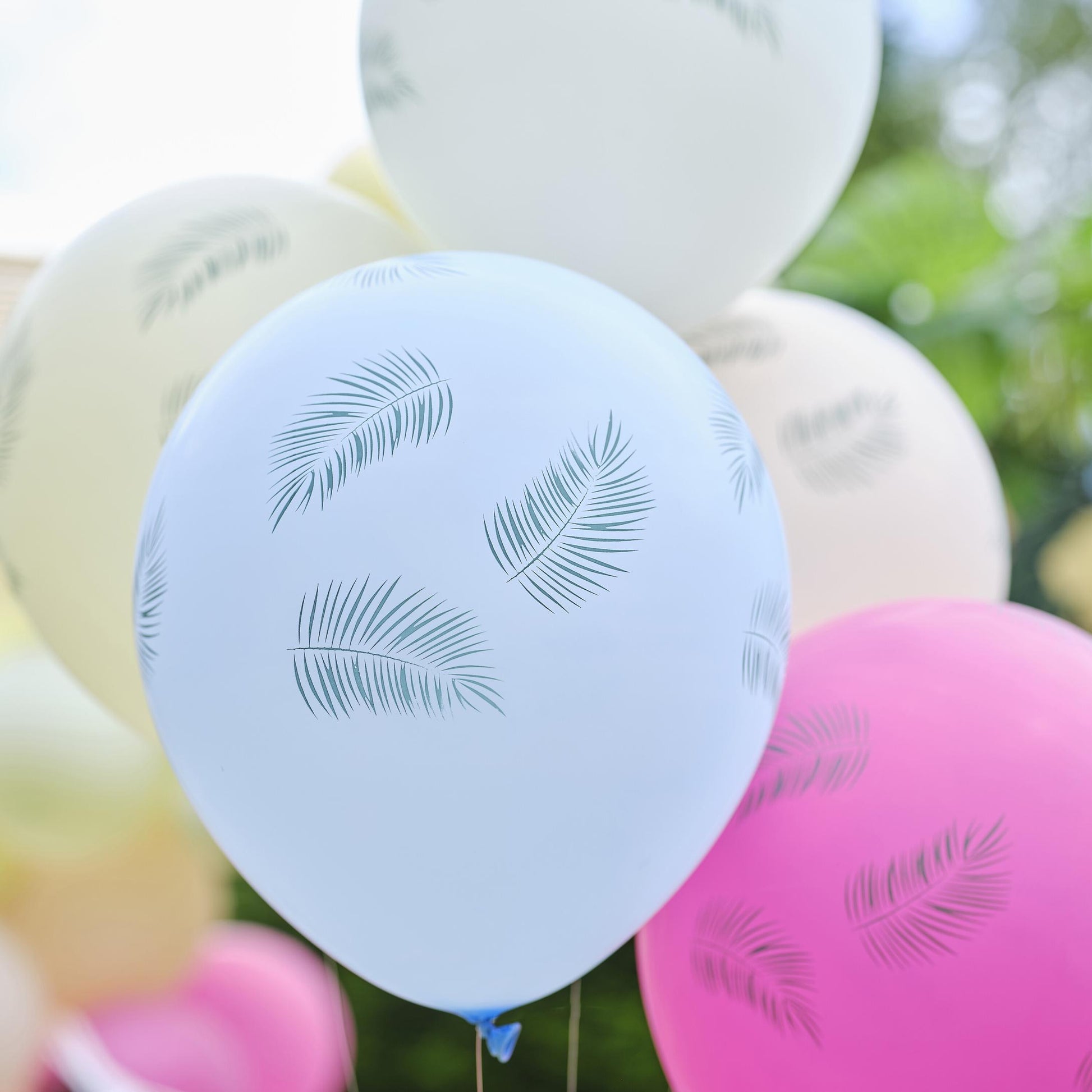 Tropical Party Palmblätter Hawaiiparty Sommerparty Gartenparty Luftballons Latexballons