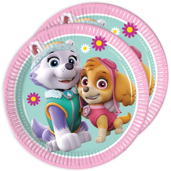 Paw Patrol Party Kindergeburtstag Deko Skye Everest Pappteller Partyteller