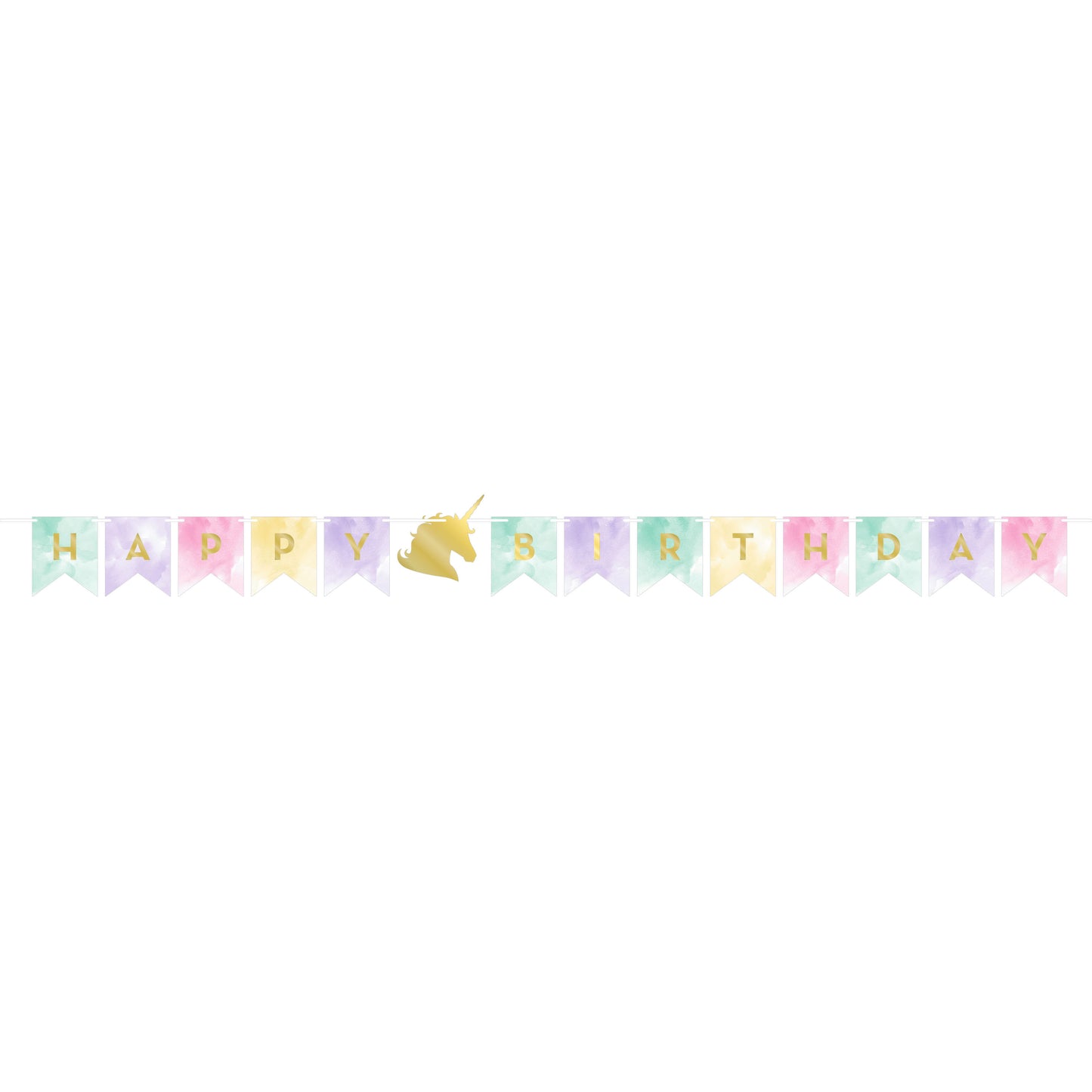Einhorn Party Geburtstag Happy Birthday Girlande Pastell