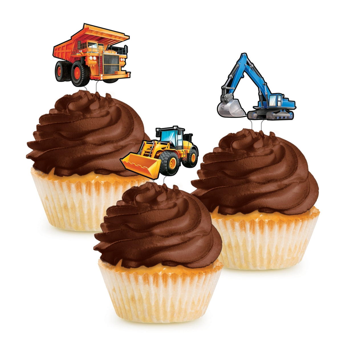 Cupcake Topper Baustelle Party Geburtstag Muffindeko Muffins