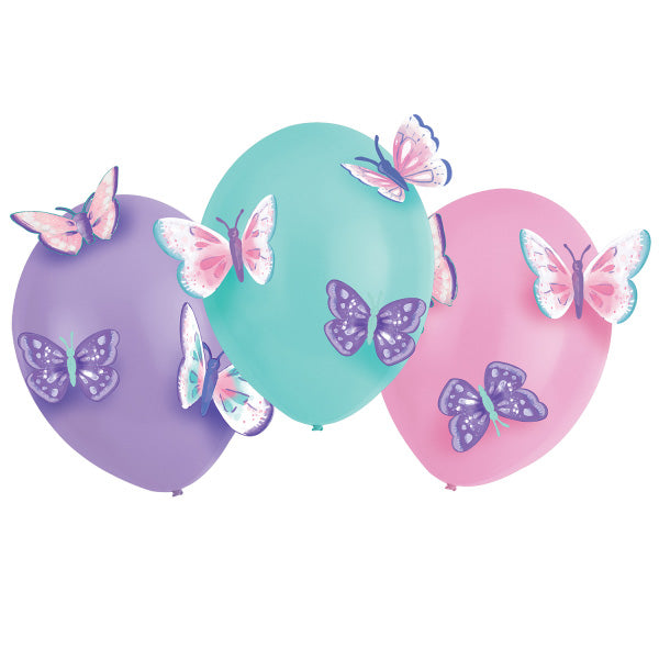 Schmetterling Party Kinder Geburtstag Dekoration Luftballons Motivballons Latexballons