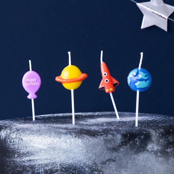 Weltraum Tortenkerzen