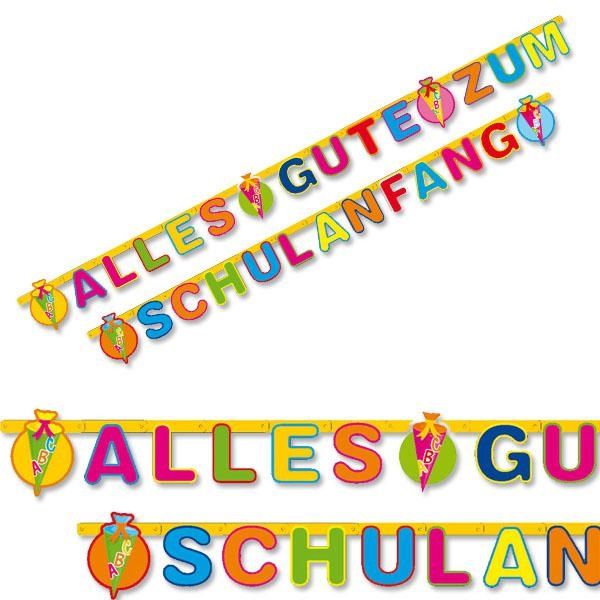 Alles Gute zum Schulanfang Schulstart Girlande Einschulung Bunt