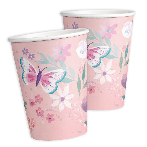 Schmetterling Party Kinder Geburtstag Dekoration Partybecher Pappbecher