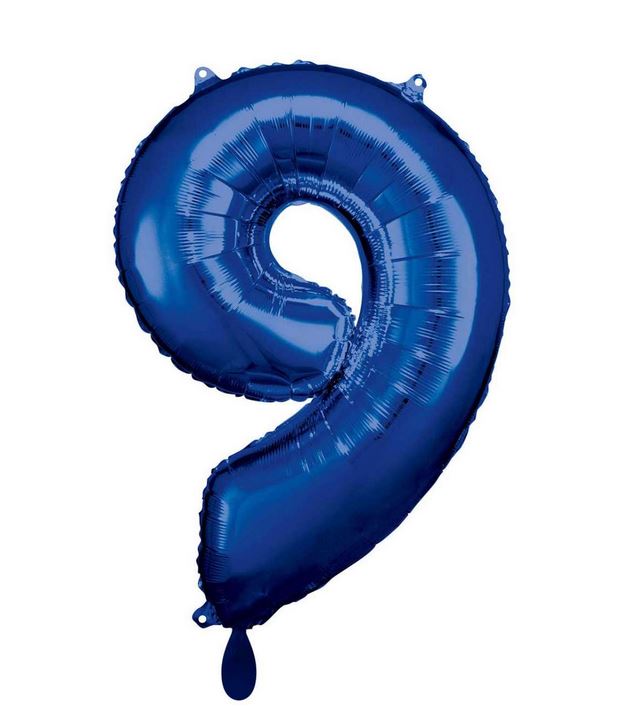 Zahlenballon Blau