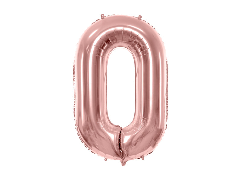 Zahlenballon Roségold 35cm