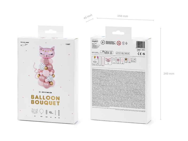 Ballonturm Set 1. Geburtstag Kitty