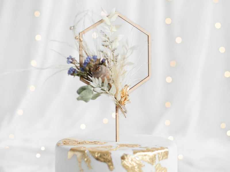 Caketopper Hochzeit Holz Blumen Geburtstag Dekoration Torte