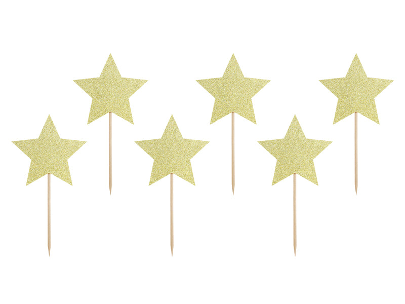 Cupcake Topper Sterne Gold