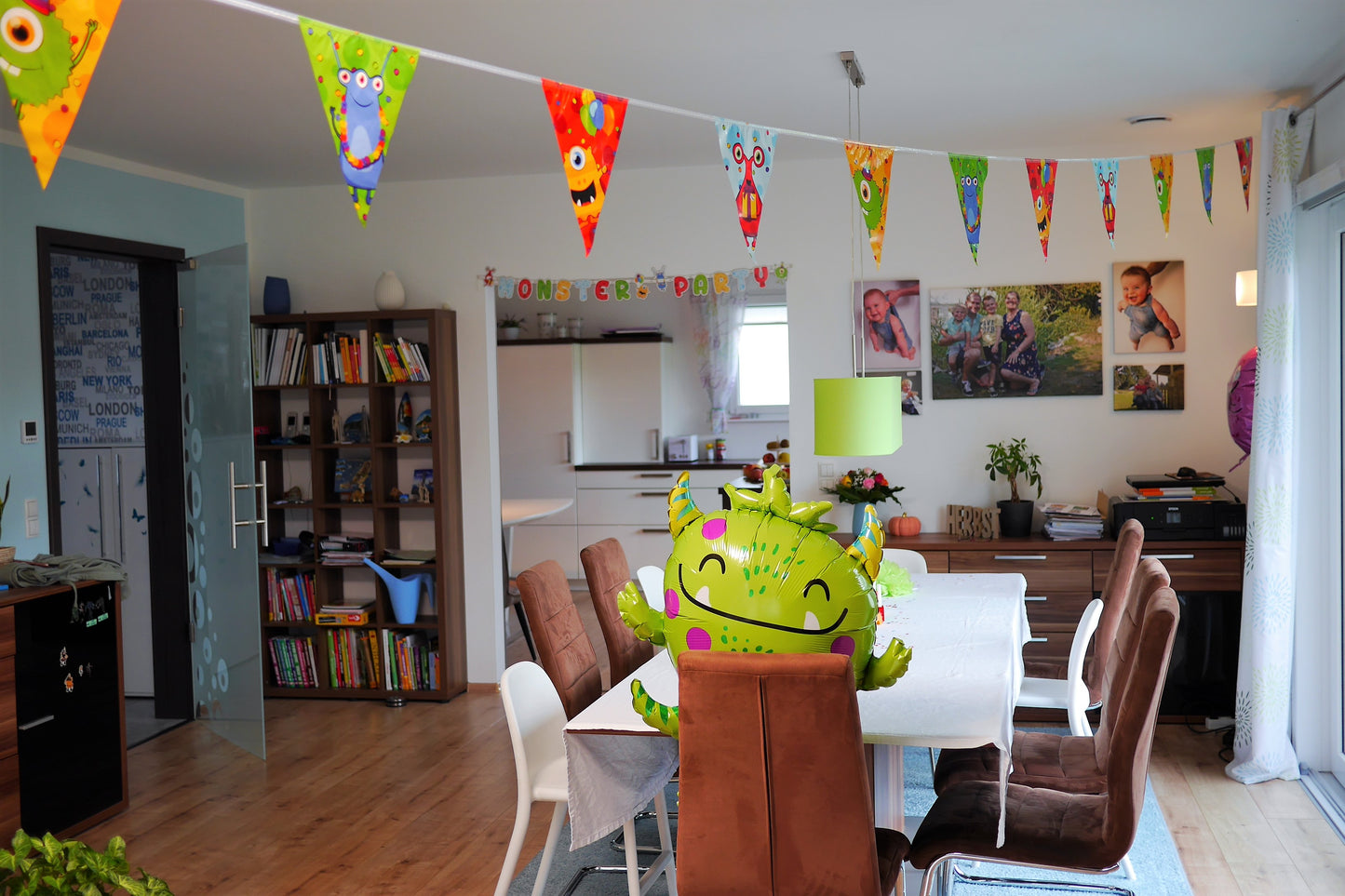 Monster Party Geburtstag Girlande Wimpelkette