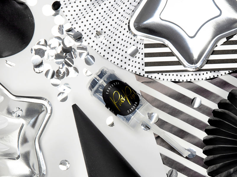 Konfetti Push Pop Silber