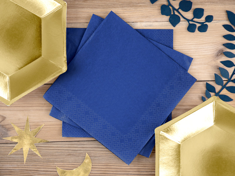 Servietten Blau Navy Dunkelblau Marineblau