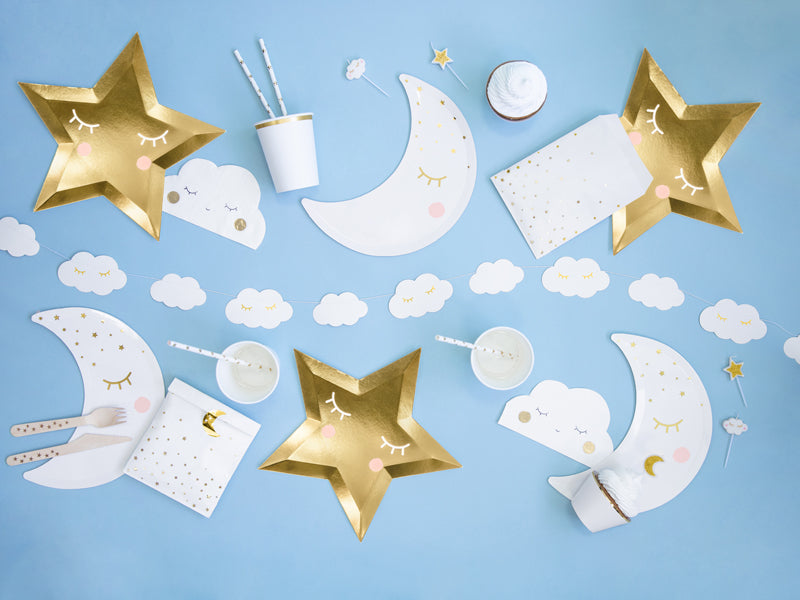 Partyteller Pappteller Gender Reveal Baby Party Babyshower Junge oder Mädchen Stern