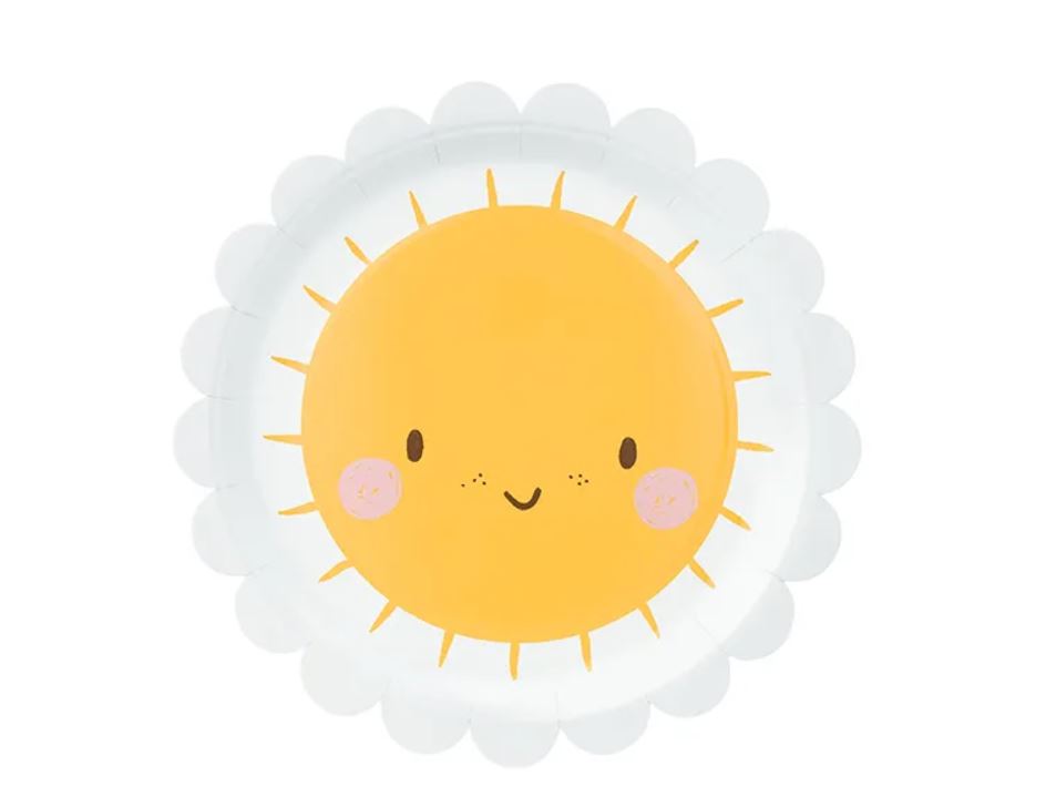 Pappteller Partyteller Sonne Sommer Süß