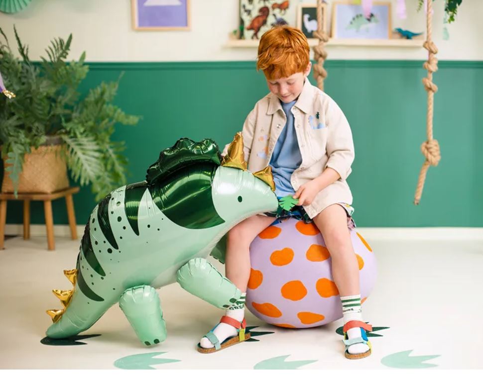 Dino Folienballon Triceratops Grün