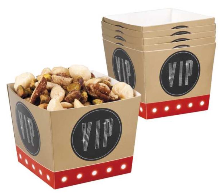 Popcornbox Snackbox VIP Party Gold Hollywood