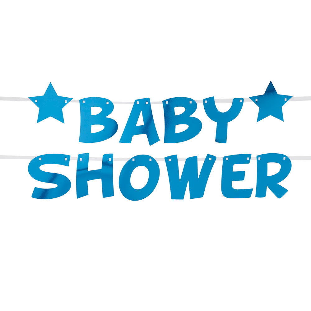 Girlande Babyshower Sterne Blau