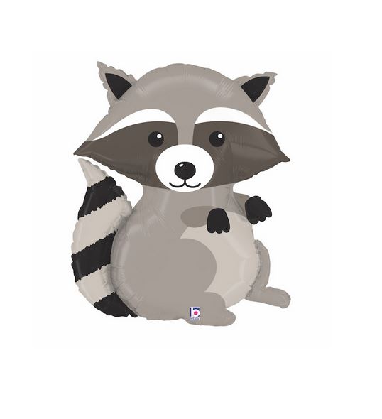 Folienballon Waschbär Waldtiere Party Kindergeburtstag