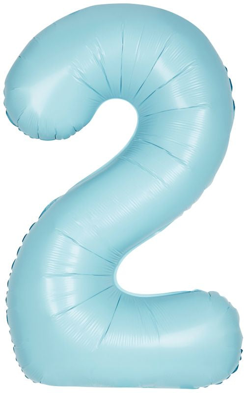 Zahlenballon Hellblau