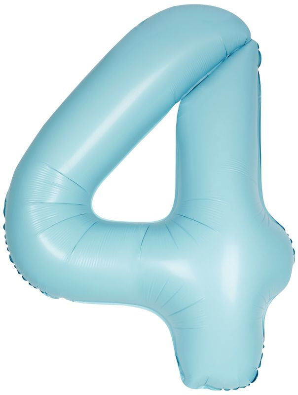 Zahlenballon Hellblau