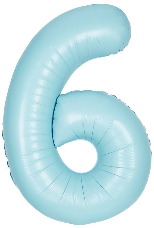Zahlenballon Hellblau